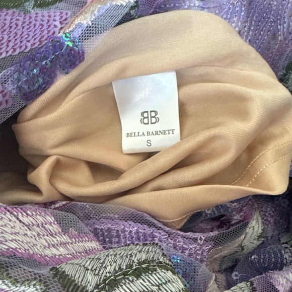 Bella Barnett Eugenia Floral Strapless Mesh Sequined Dress - Picture 5 of 14